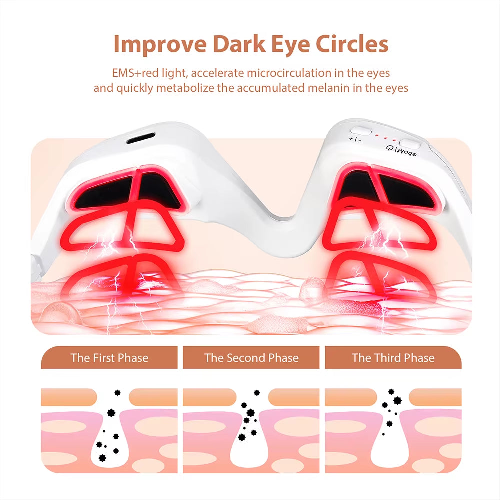 Suada™ EMS & Red Light Therapy Eye Massager – Anti-Aging & Puffiness Relief