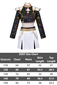 Kids Girls Kpop Demon Hunters Rumi Zoey Mira Cosplay Fantasia Costume for Child Idol Roleplay Outfits Halloween Carnival Suit