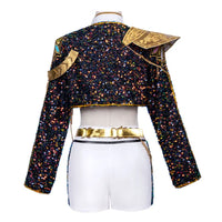 Kids Girls Kpop Demon Hunters Rumi Zoey Mira Cosplay Fantasia Costume for Child Idol Roleplay Outfits Halloween Carnival Suit